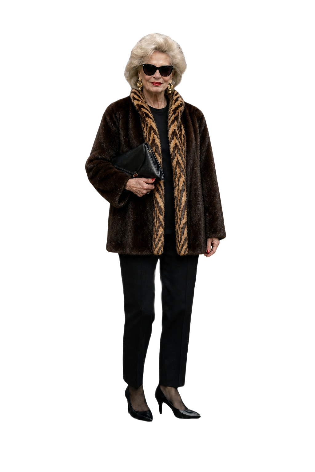 1980s Dark Brown Fur Coat - Model