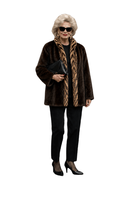 1980s Dark Brown Fur Coat - Model