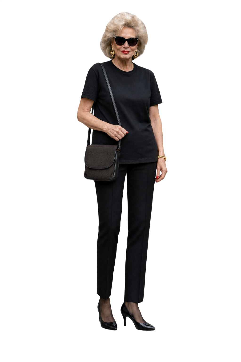 1980s Dark Brown Fabric Bag - Model