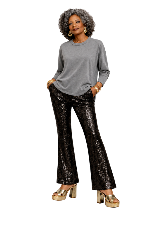1980s Grey Cotton Long-Sleeve Shirt - Model