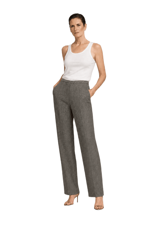 1990s Grey Wool Blend Trousers - Model