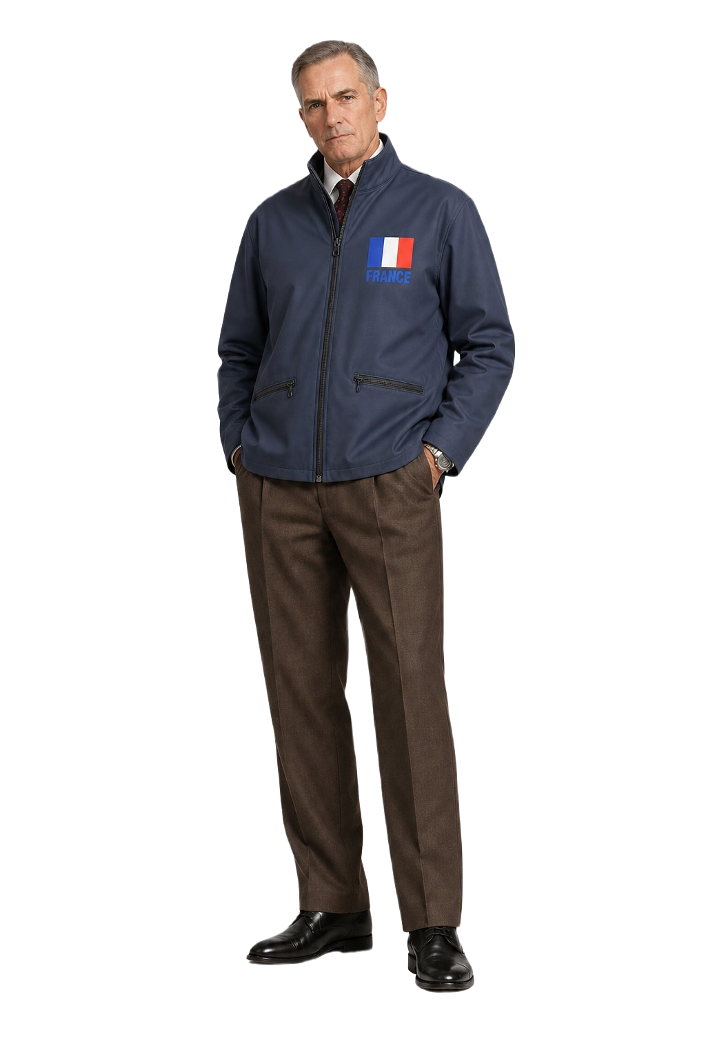 1990s Navy Blue Nylon Jacket - Model