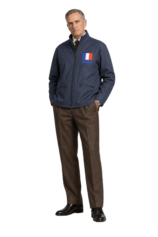 1990s Navy Blue Nylon Jacket - Model