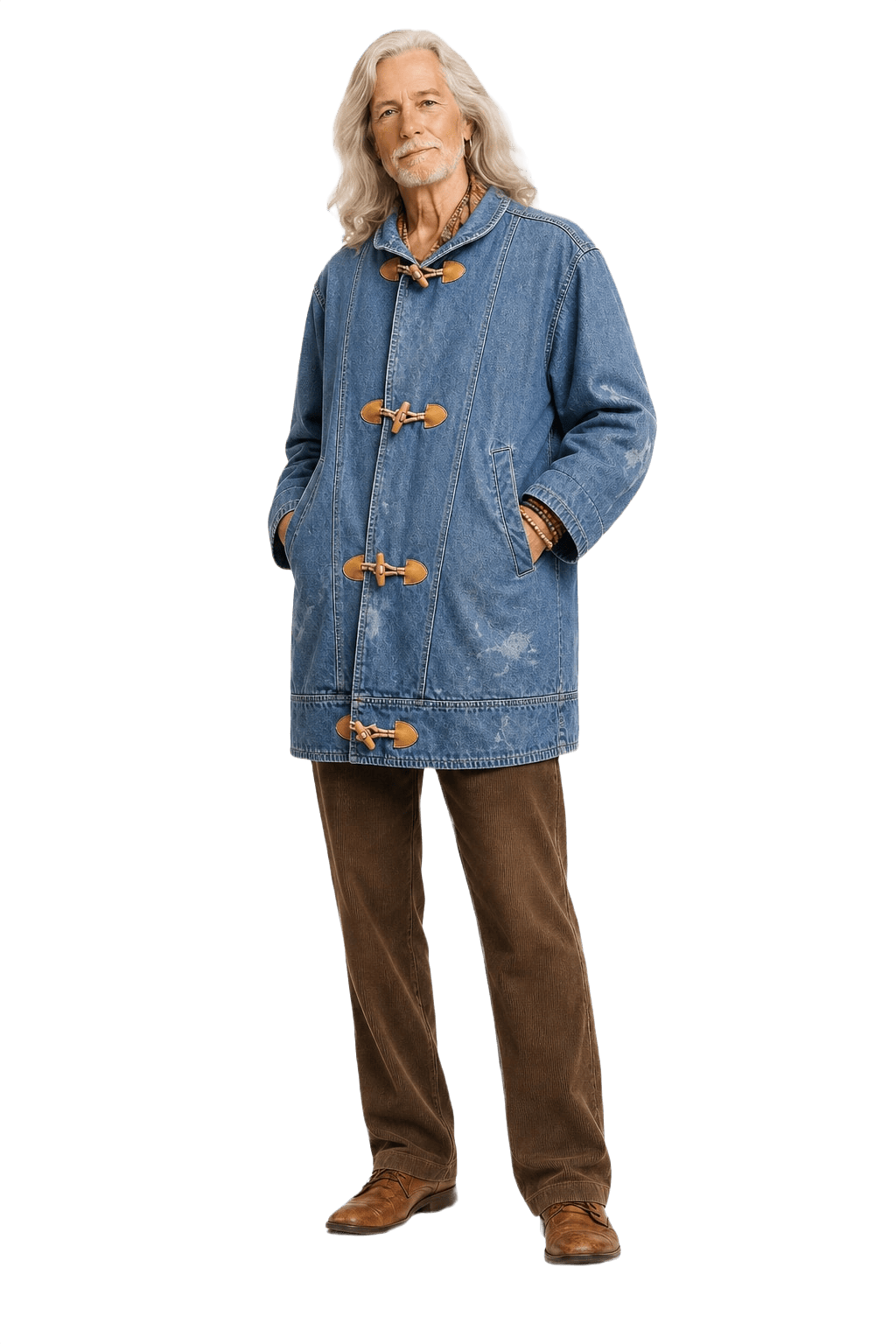 1970s Blue Denim Jacket - Model