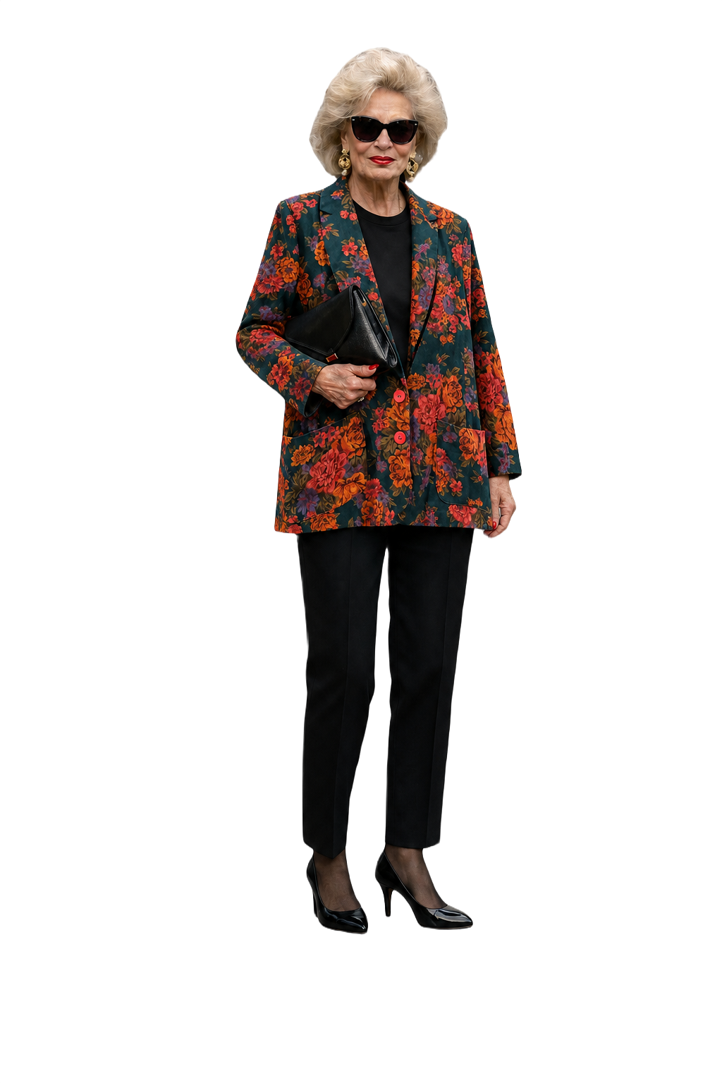 1980s Dark Teal Cotton Blazer - Model