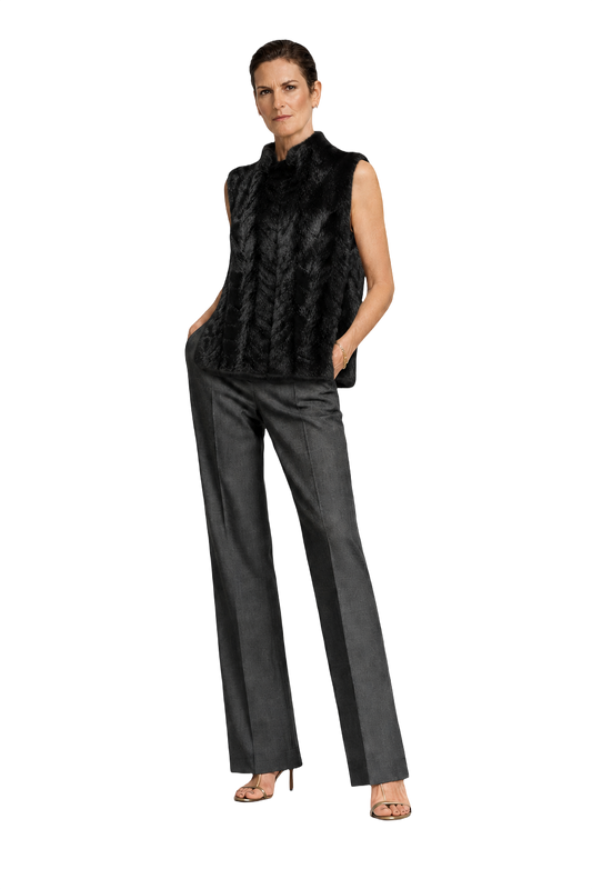 1990s Black Synthetic Vest - Model