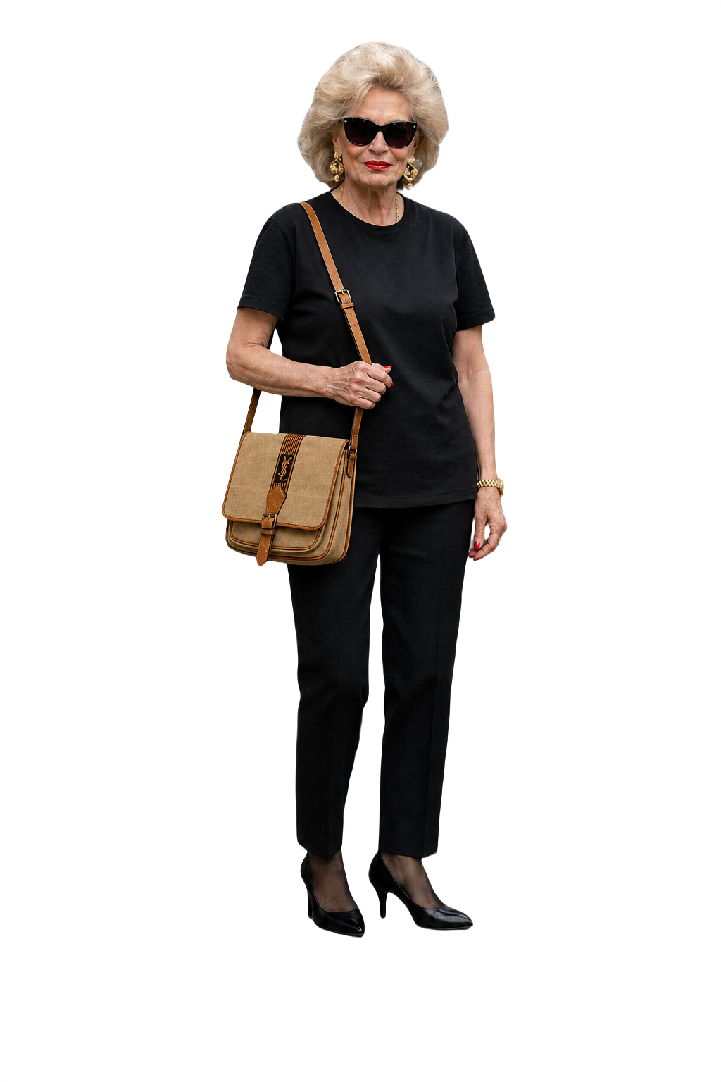 1980s Tan Canvas Bag - Model