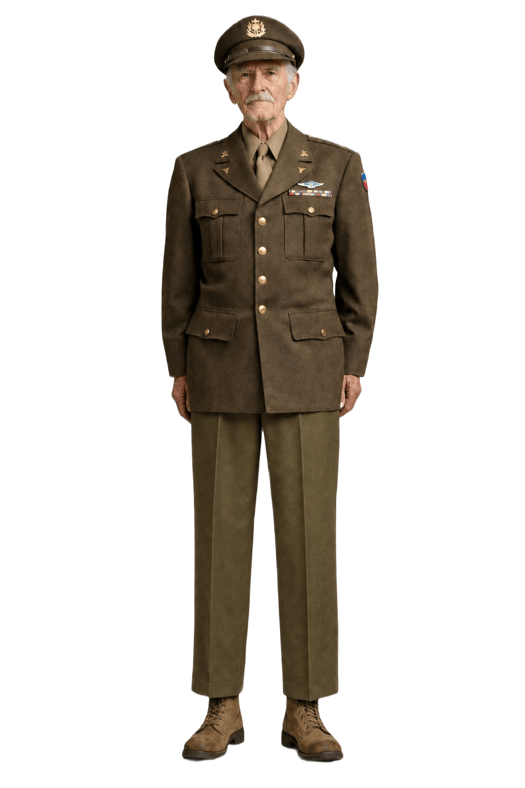 Unknown Olive Green Wool Trousers - Model