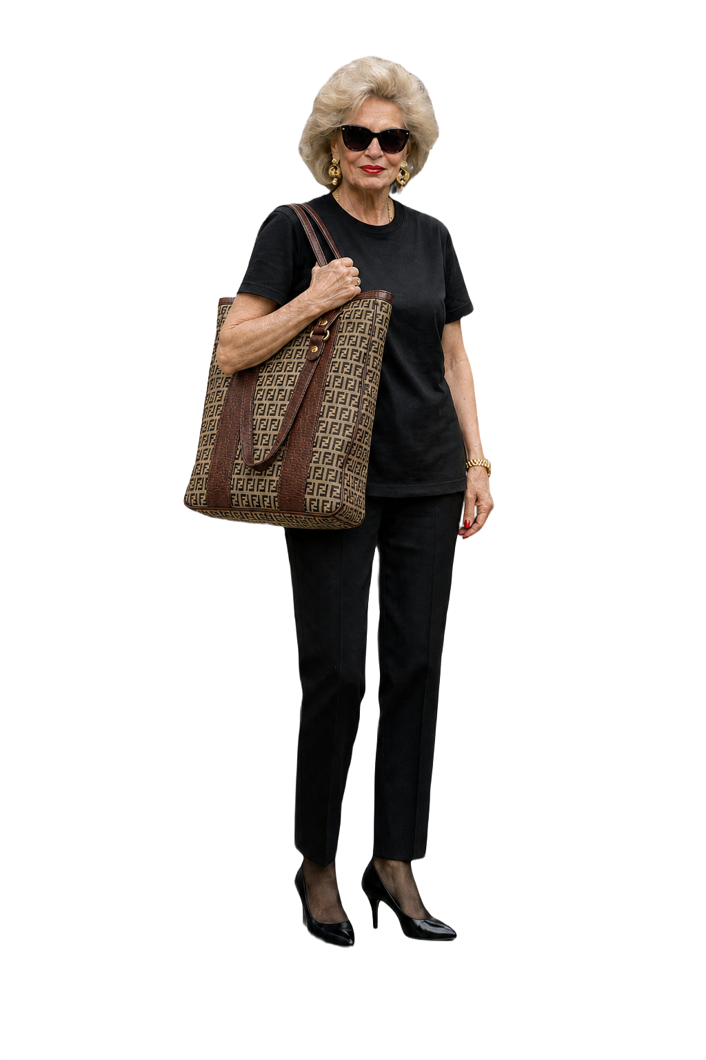 1980s Brown Canvas Bag - Model