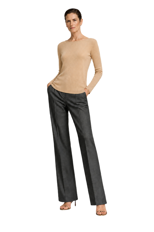 1990s Beige Cotton Sweater - Model