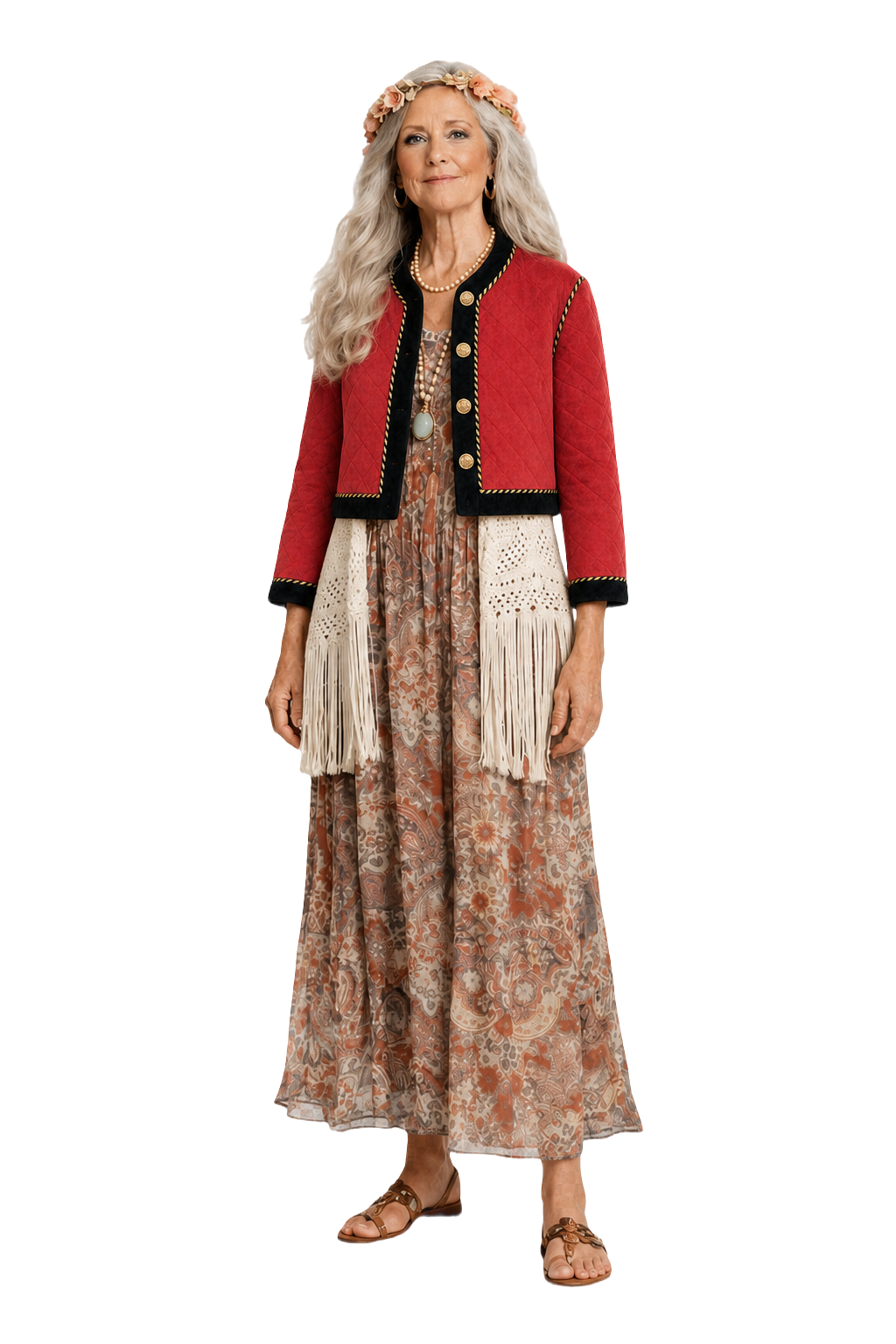 1970s Red Suede Jacket - Model