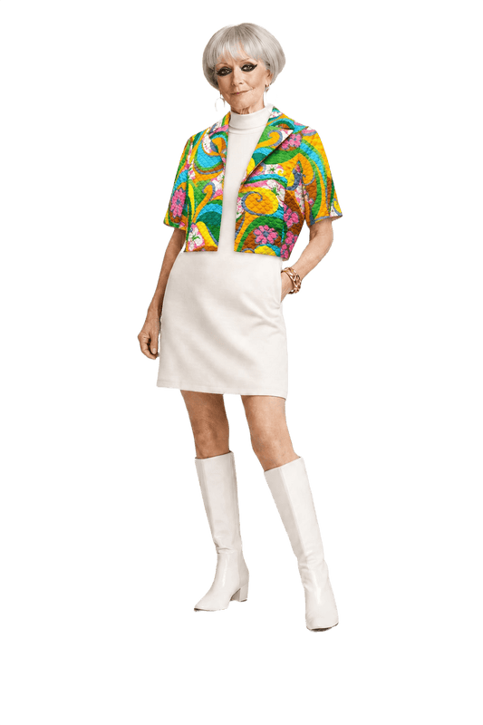 1960s Multicolor Textured Jacket - Model