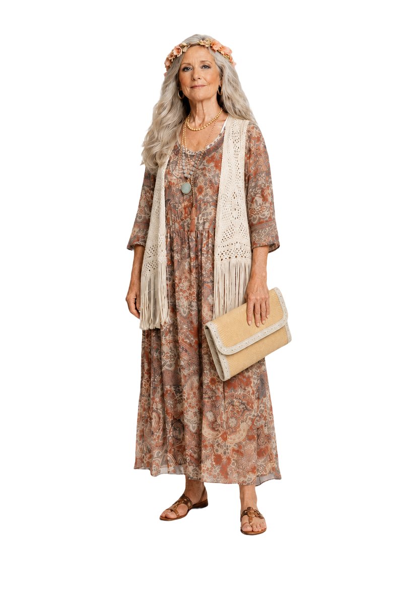 1980s Beige Canvas Clutch - Model