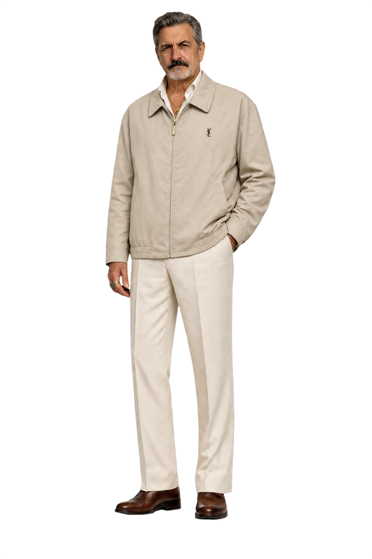 1980s Beige Nylon Jacket - Model