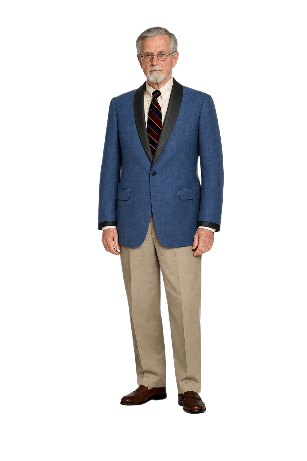 1950s Blue Silk Blend Blazer - Model