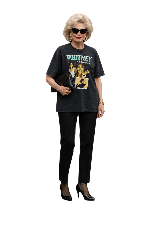 1990s Black Cotton T-shirt - Model