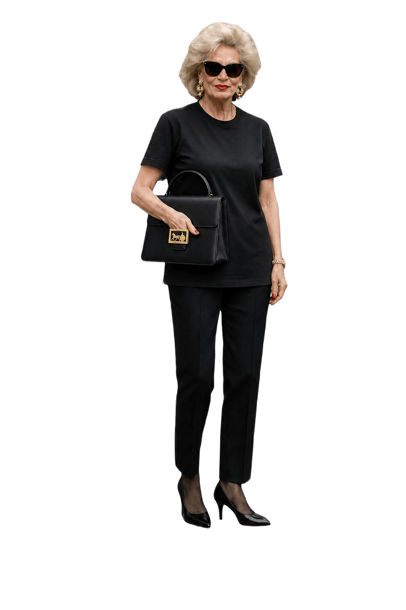 1980s Black Leather Handbag - Model