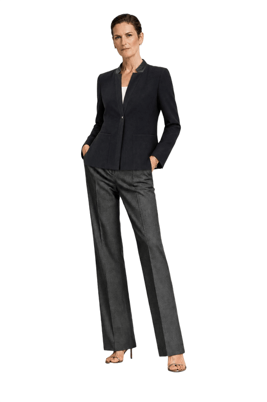 1990s Black Wool Blazer - Model