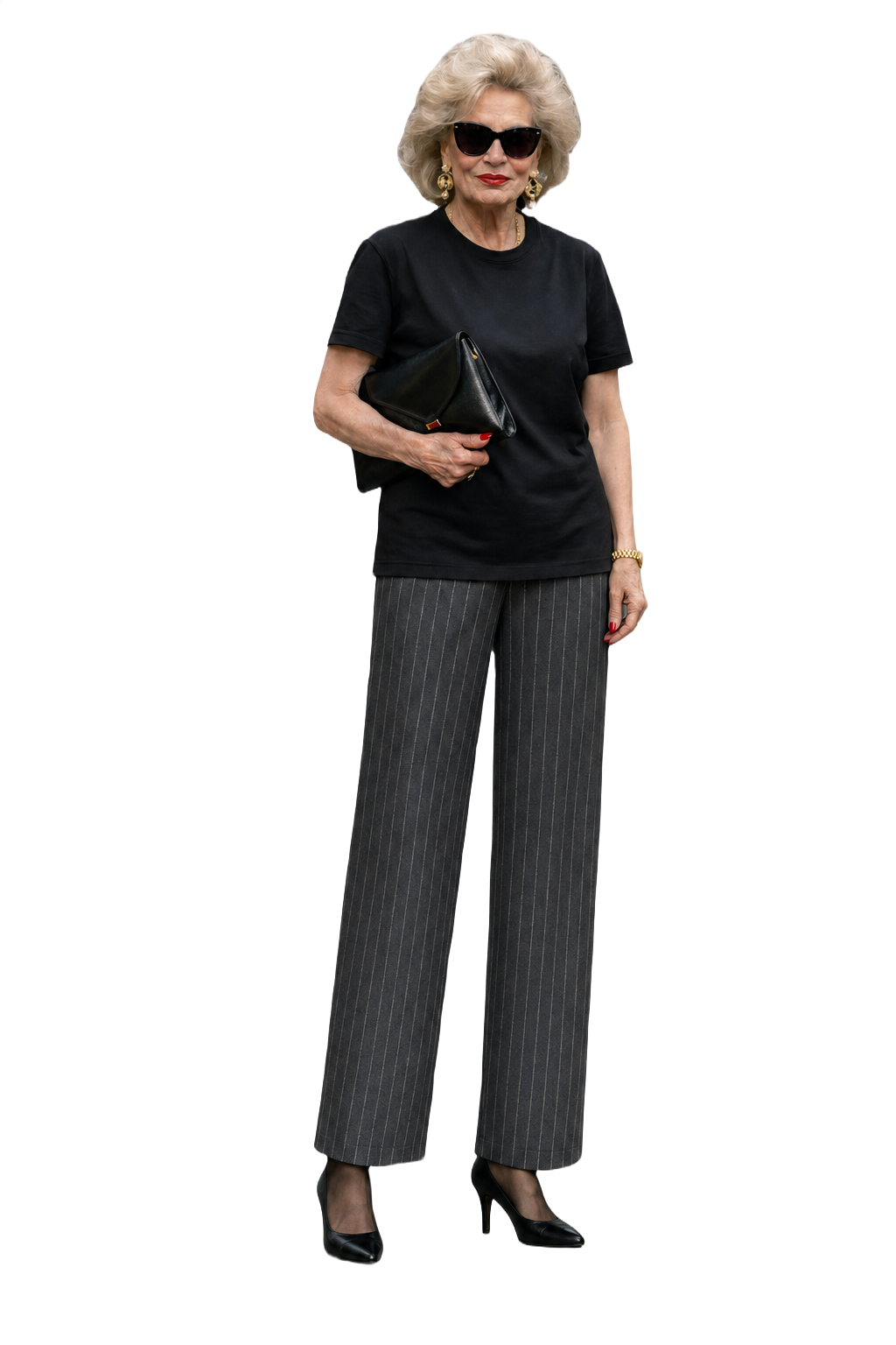 1990s Charcoal Grey Wool Trousers - Model