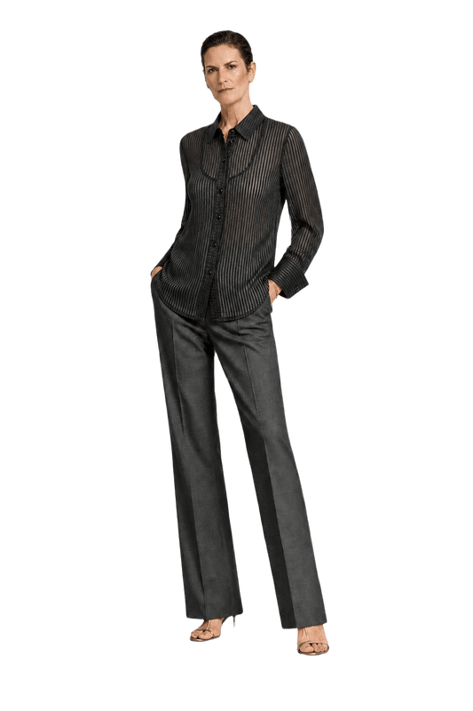 1990s Black Synthetic Shirt - Model