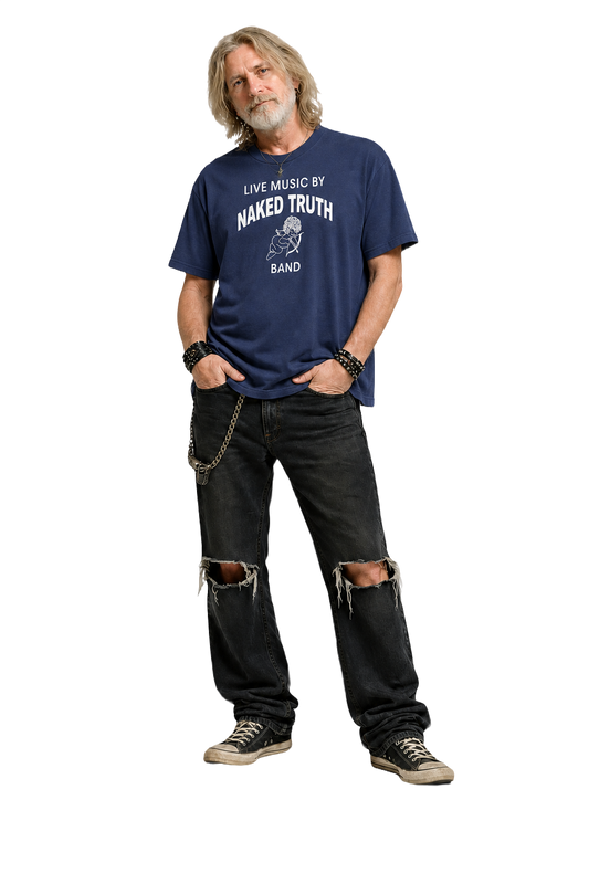1990s Navy Blue Cotton T-Shirt - Model
