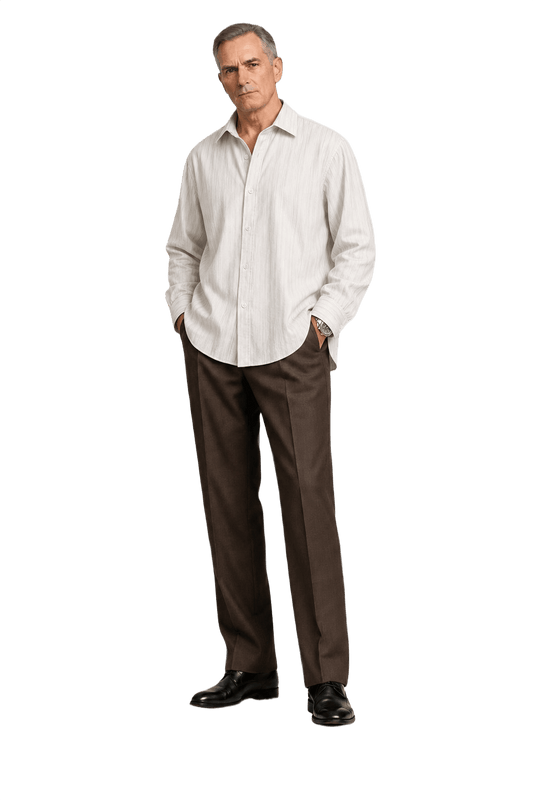 1990s White Cotton Button-Down Shirt - Model
