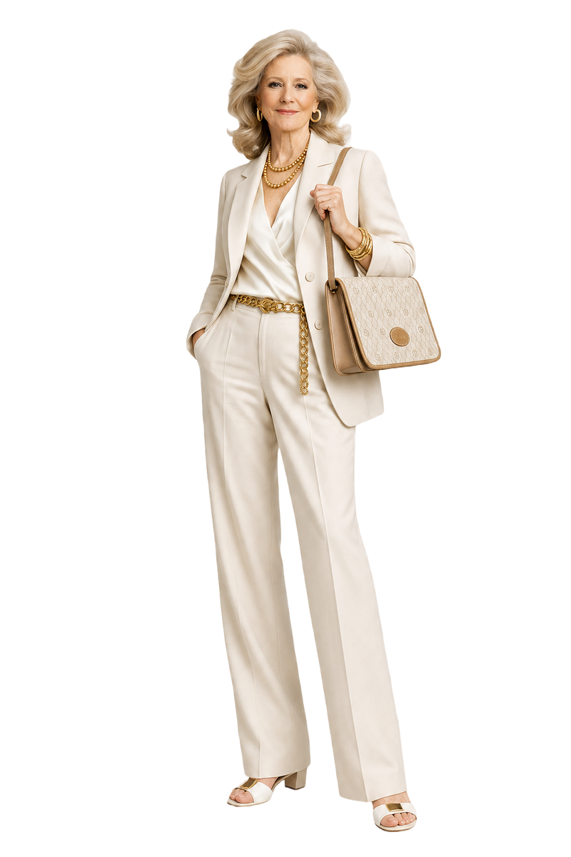 1980s Beige Canvas Bag - Model