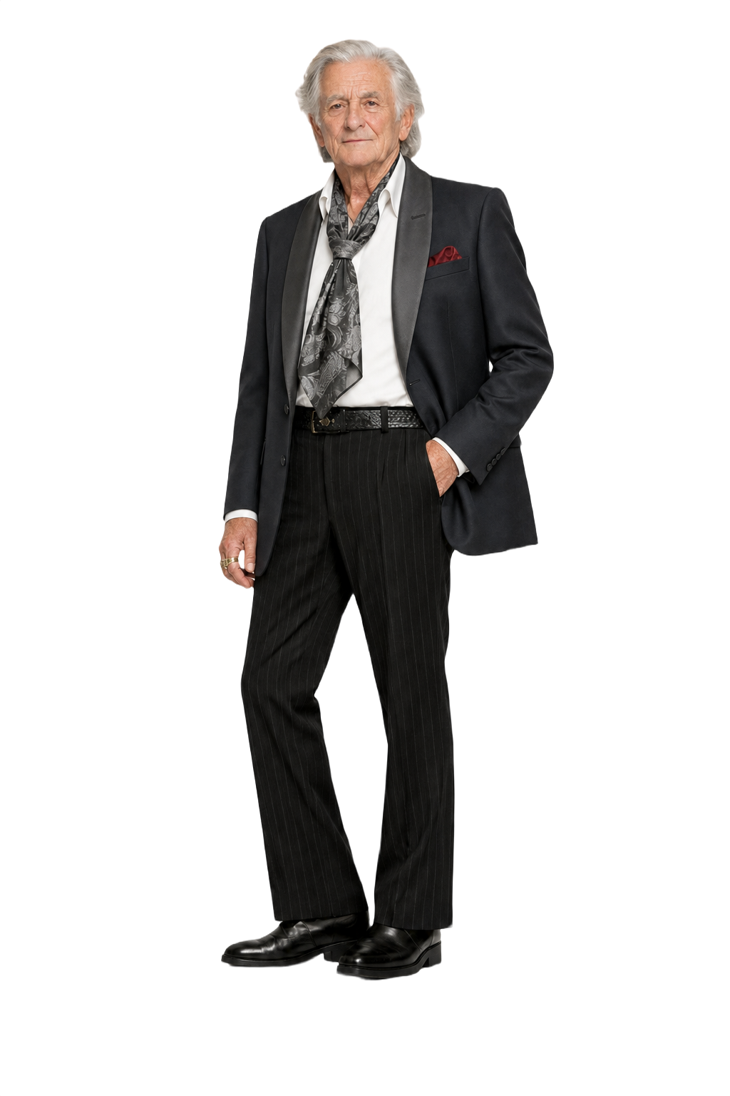 1970s Black Wool Blazer - Model