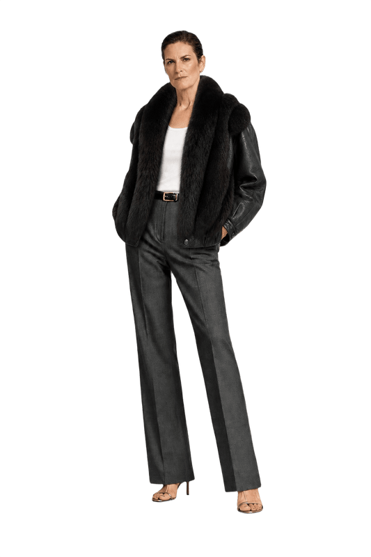 1990s Dark Brown Fur Coat - Model