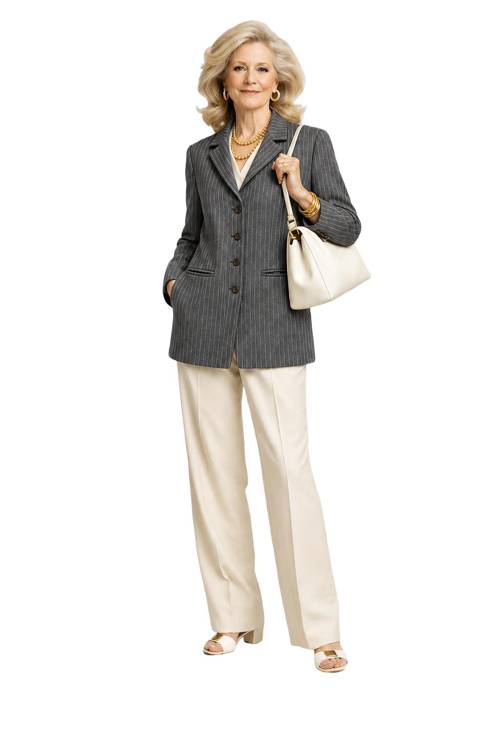 1970s Charcoal Grey Wool Blend Blazer - Model