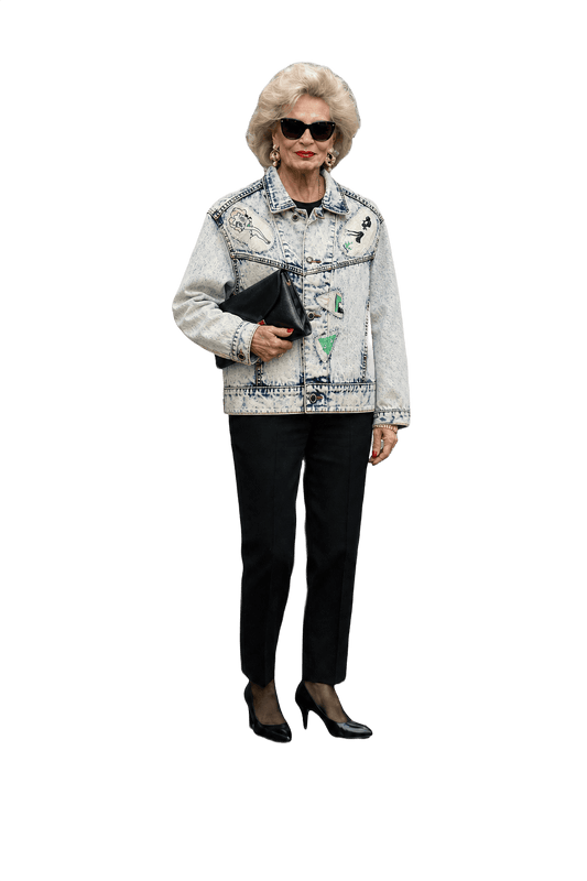 1990s Light Denim Denim Jacket - Model