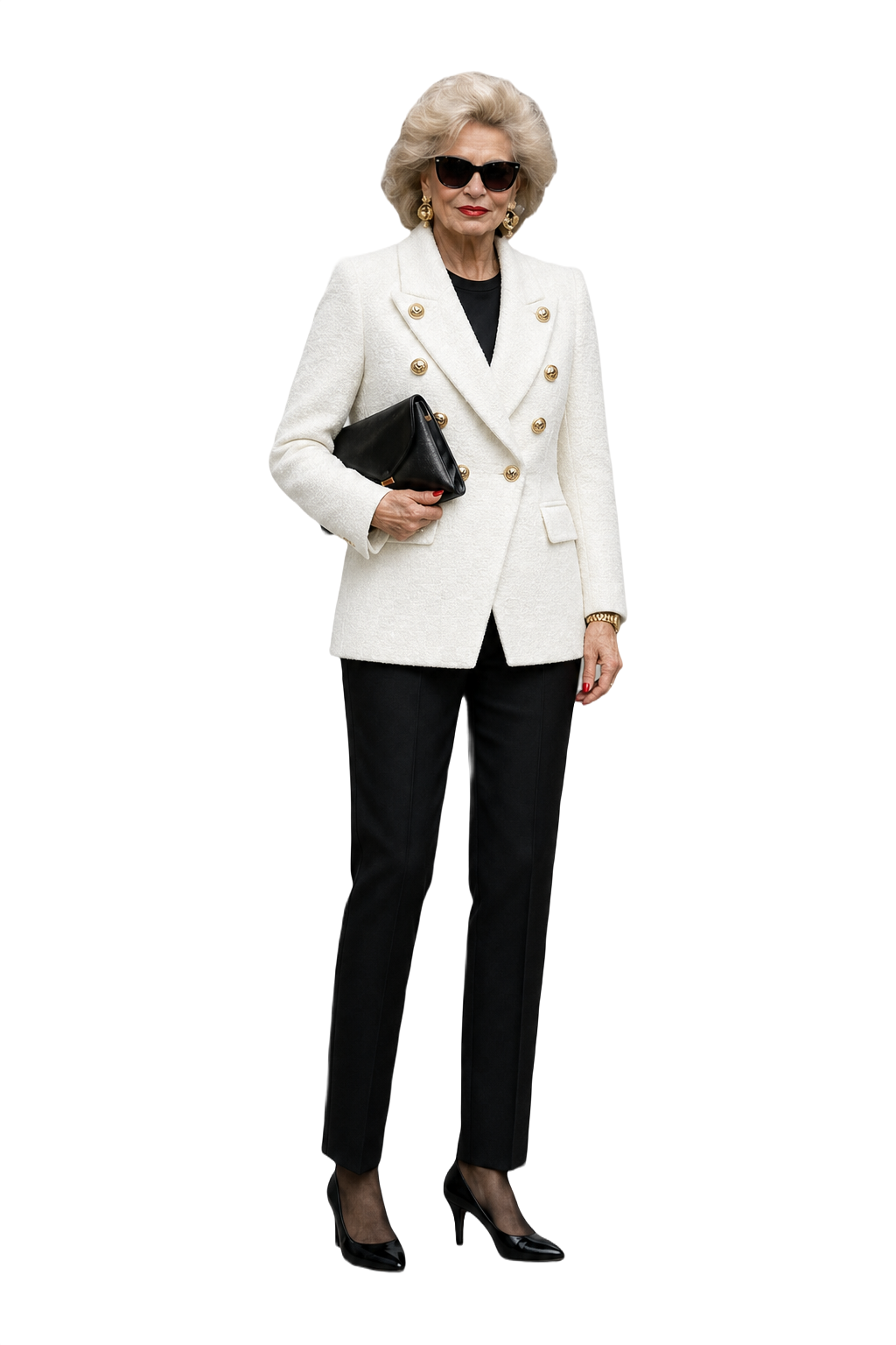 1970s Ivory Synthetic Blend Blazer - Model