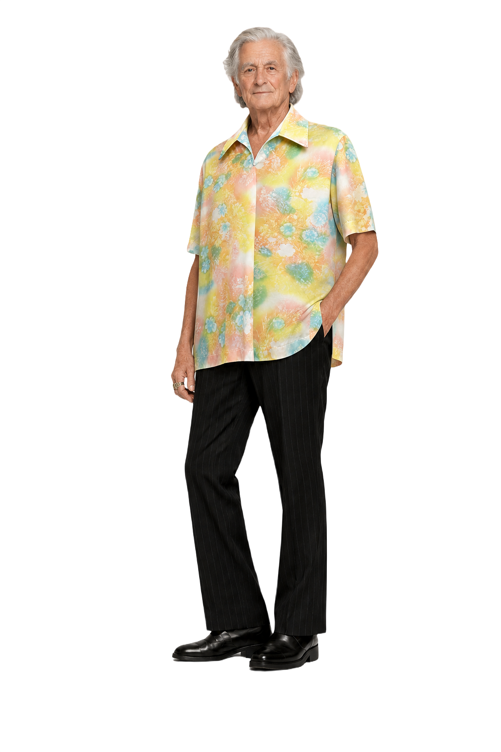 1970s Yellow Polyester Shirt - Model
