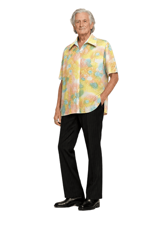 1970s Yellow Polyester Shirt - Model