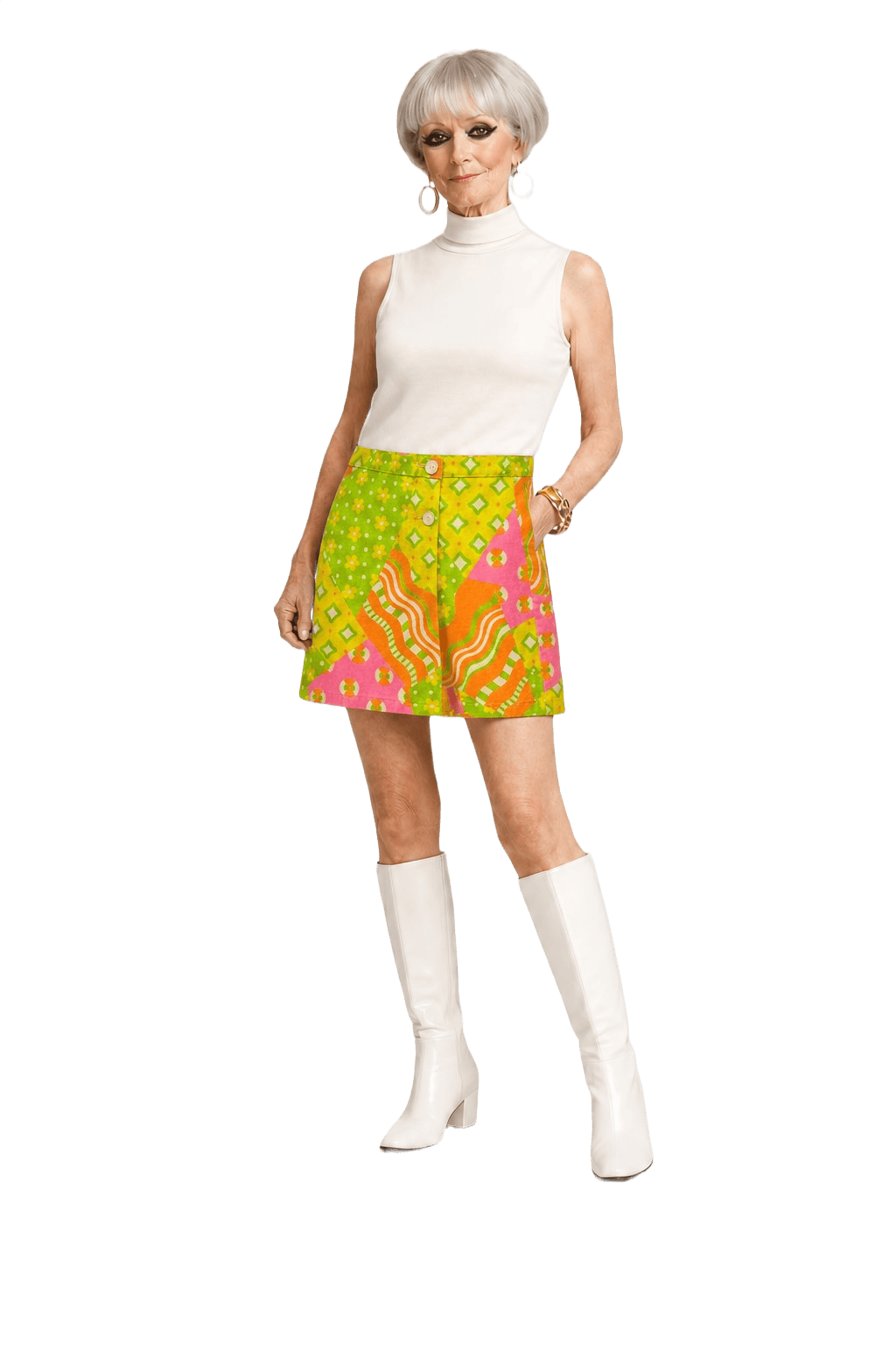 1960s Pink Cotton Shorts - Model