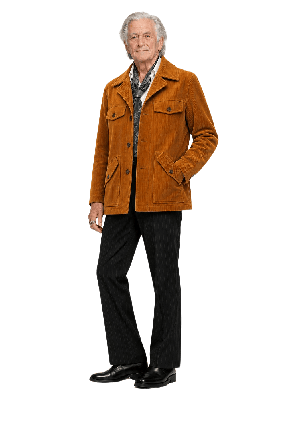 1970s Rust Brown Corduroy Jacket - Model