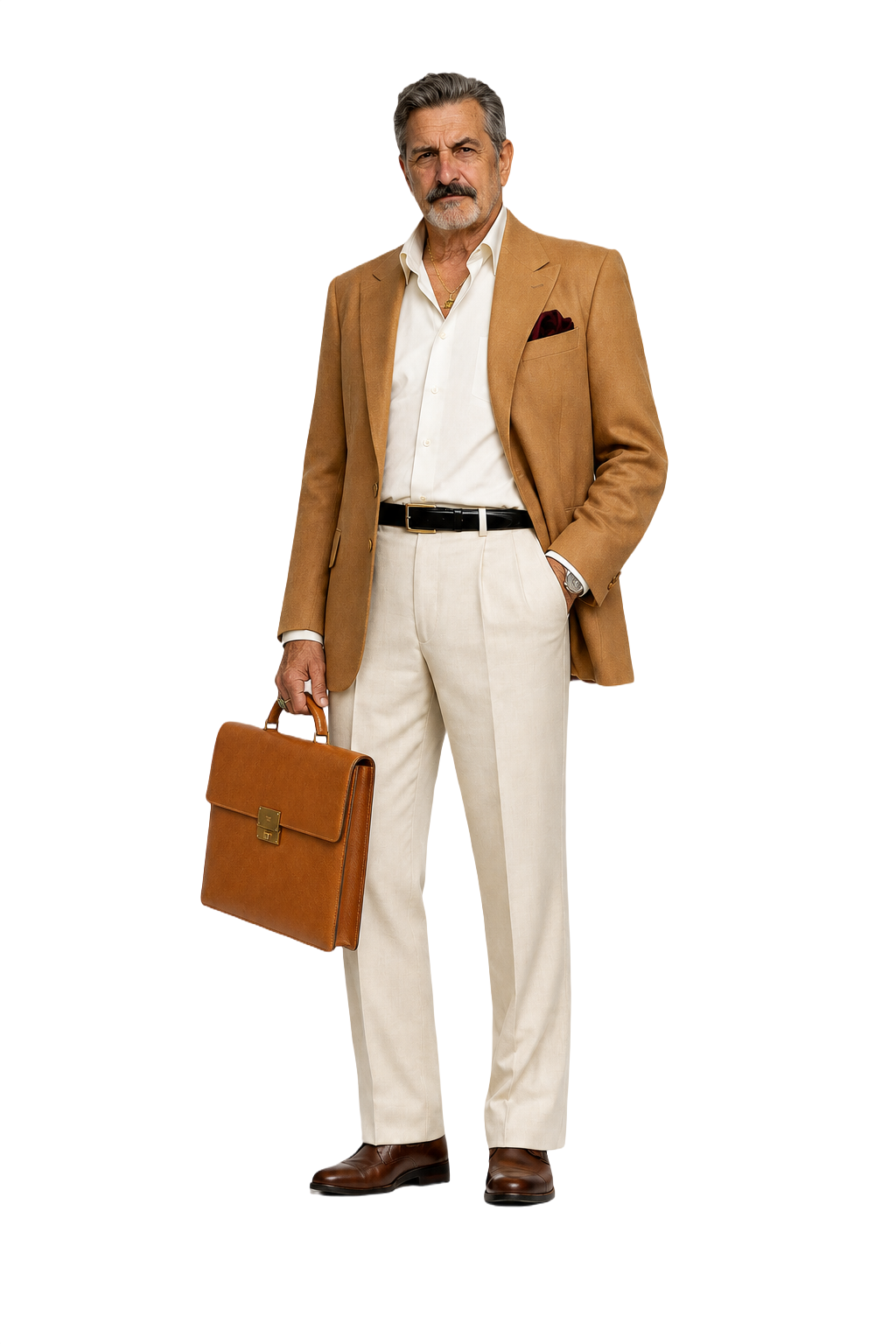 1980s Tan Leather Bag - Model