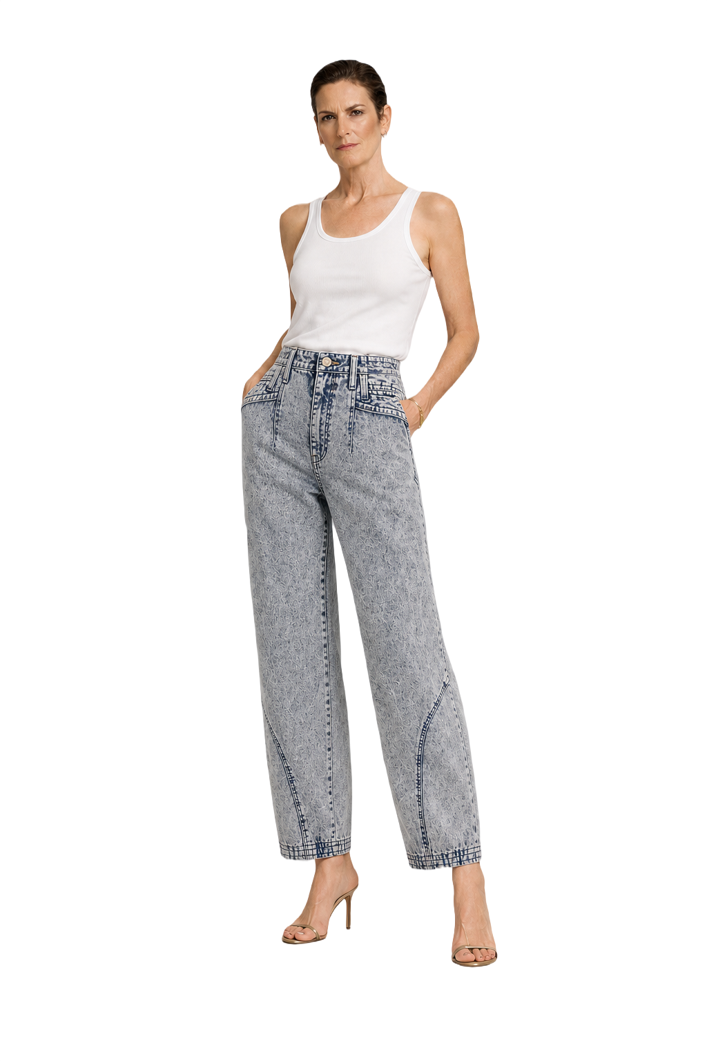 1990s Light Blue Denim Jeans - Model