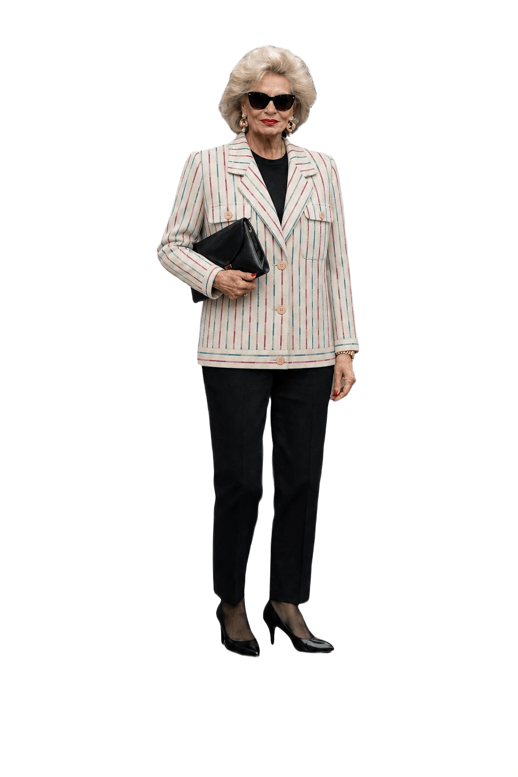 1980s Beige Wool Blend Jacket - Model