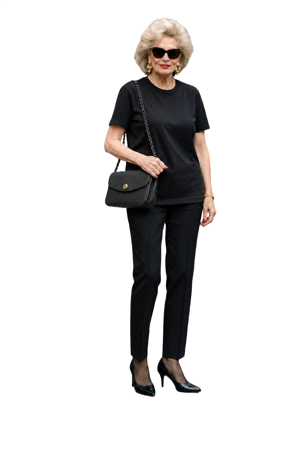1980s Black Leather Bag - Model