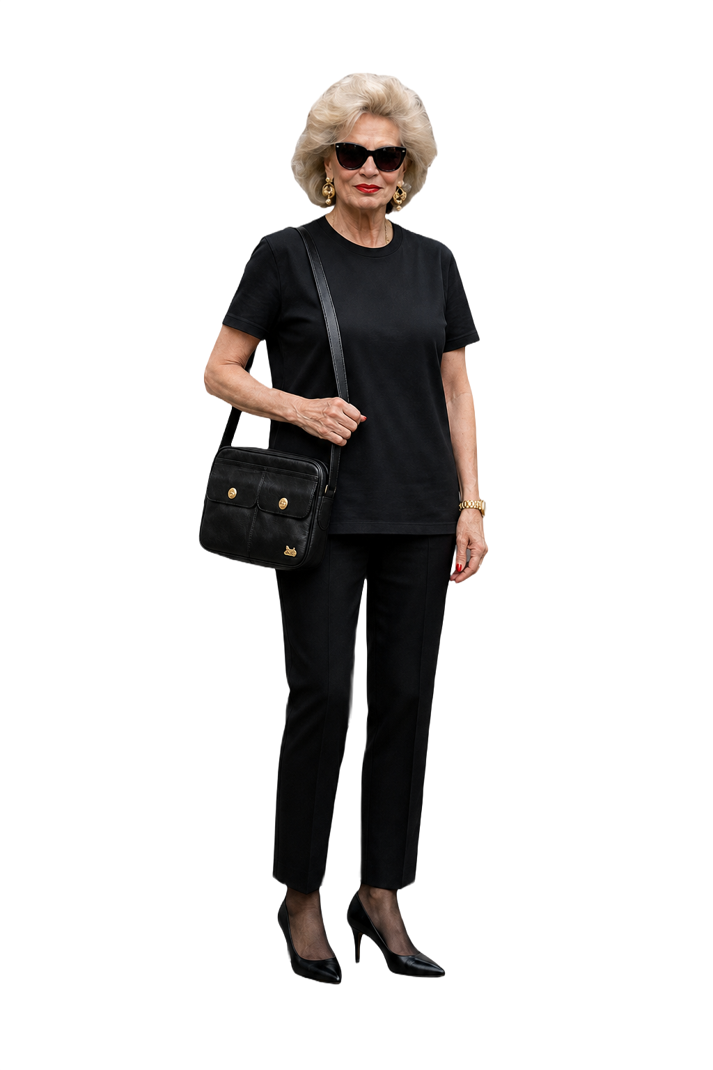 1980s Black Leather Bag - Model