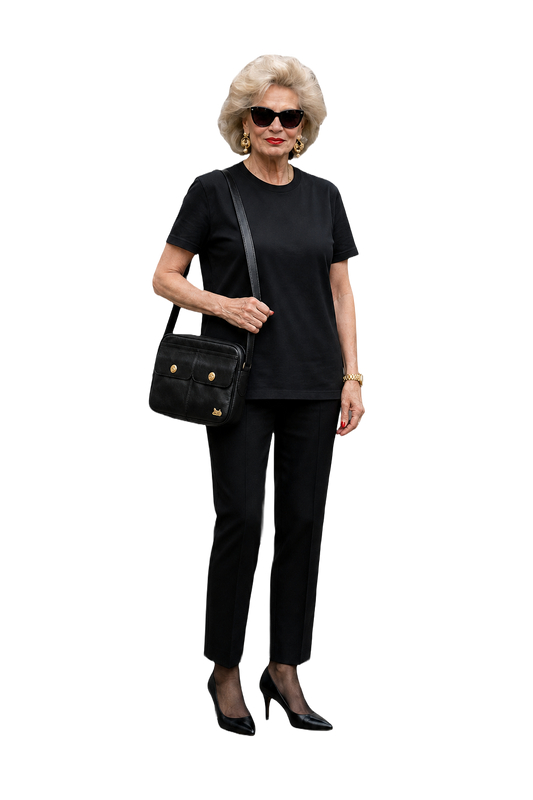 1980s Black Leather Bag - Model