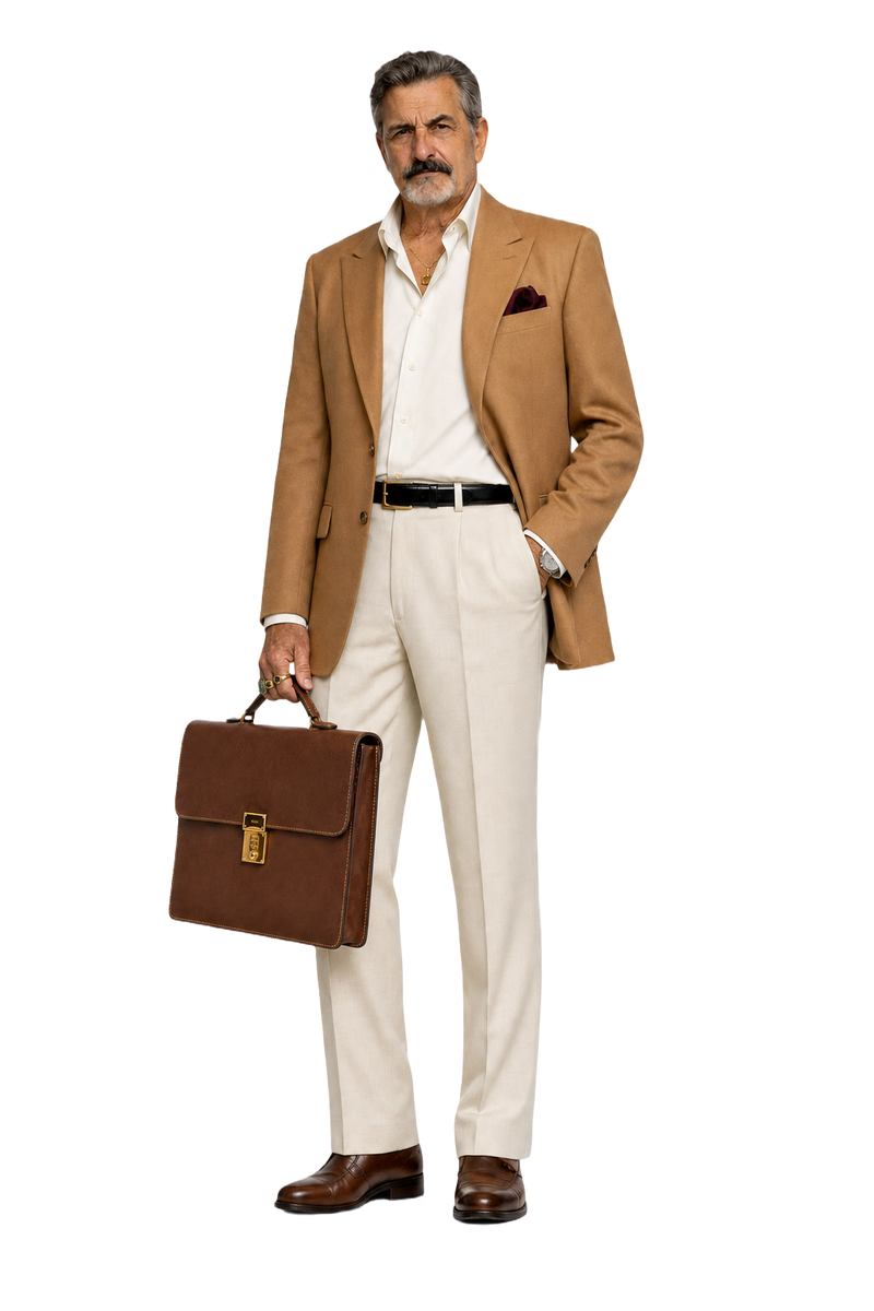1980s Brown Leather Briefcase - Model