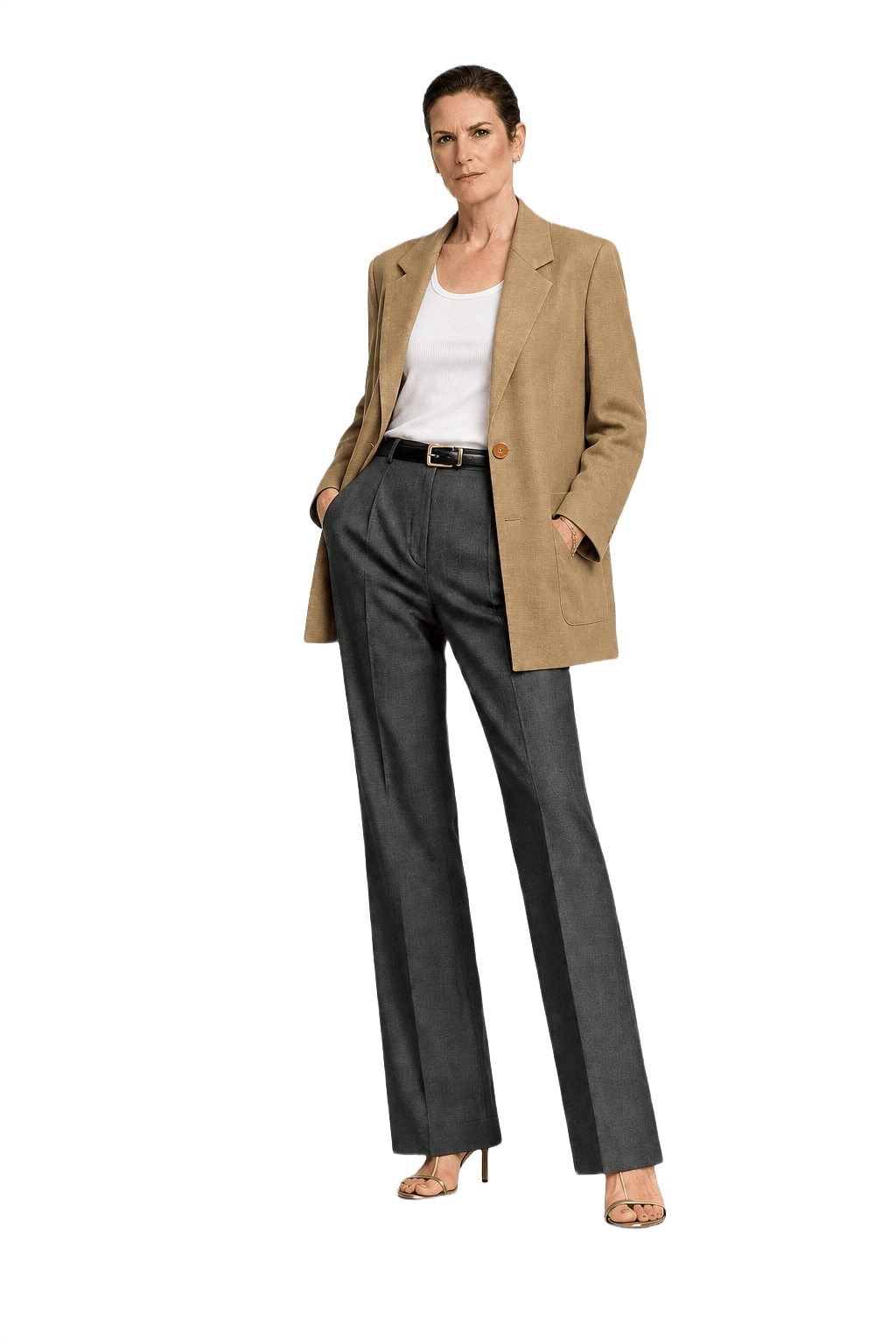 1990s Camel Wool Blend Blazer - Model
