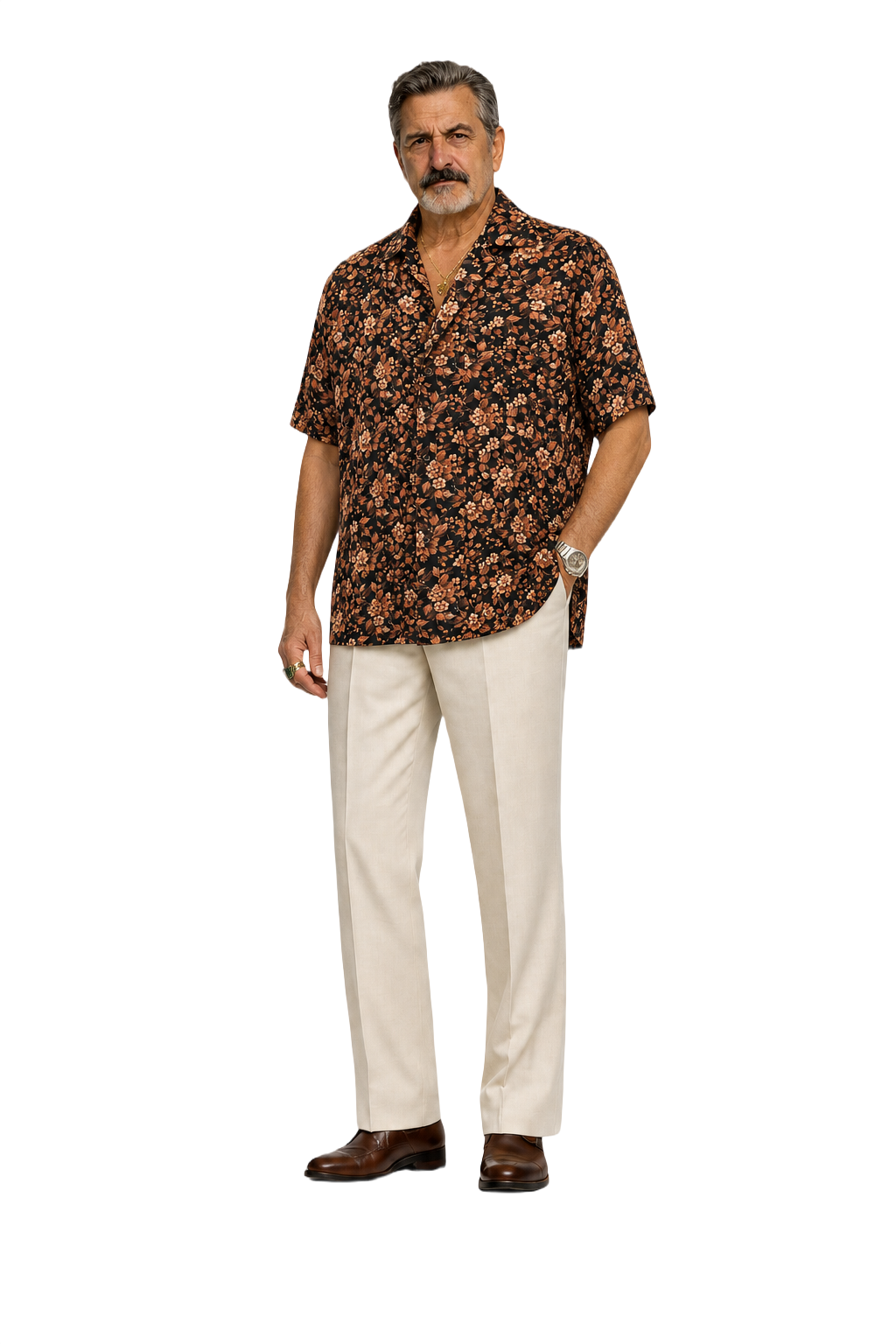 1980s Black Cotton Shirt - Model