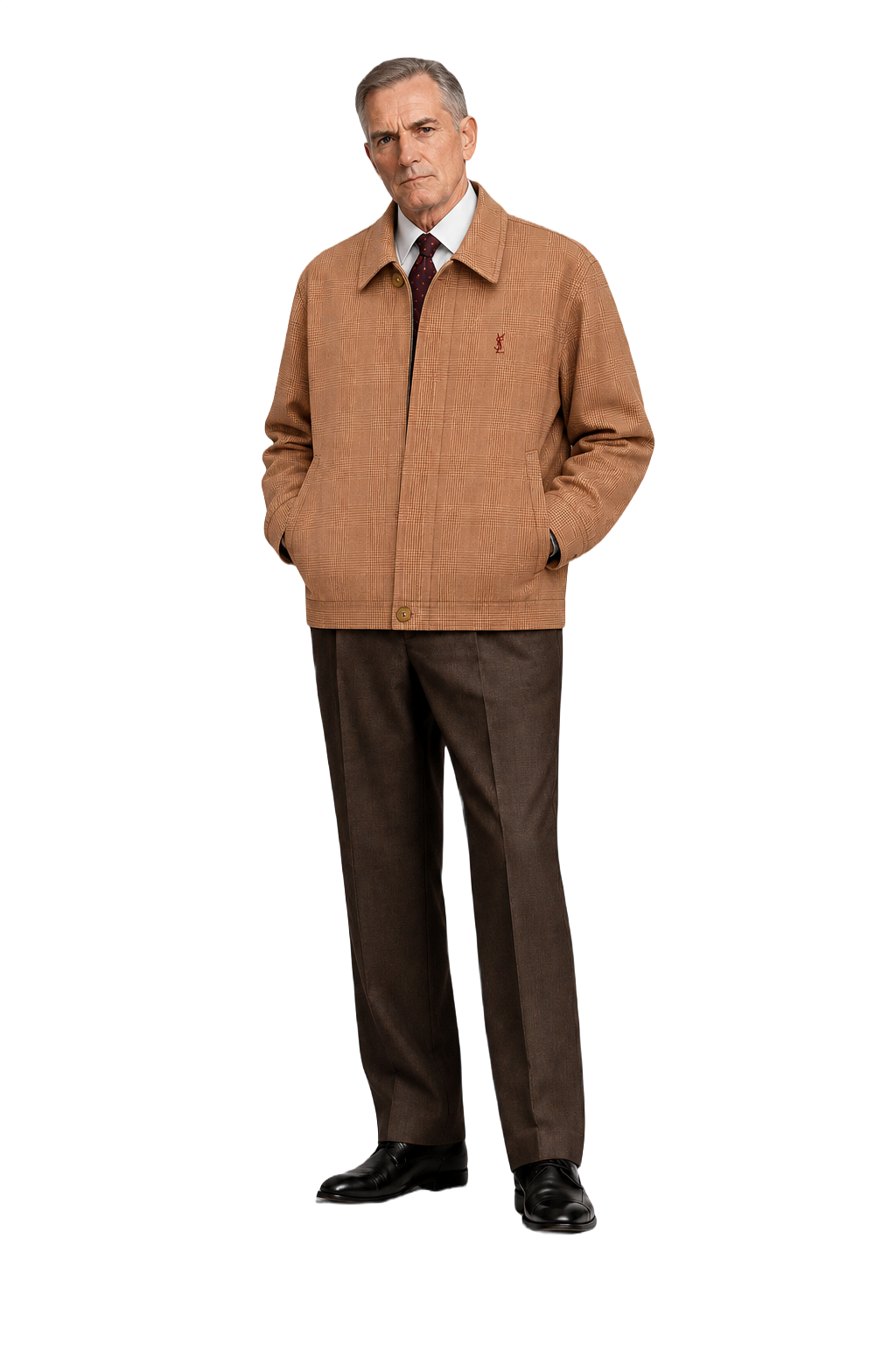 1990s Tan Cotton Jacket - Model