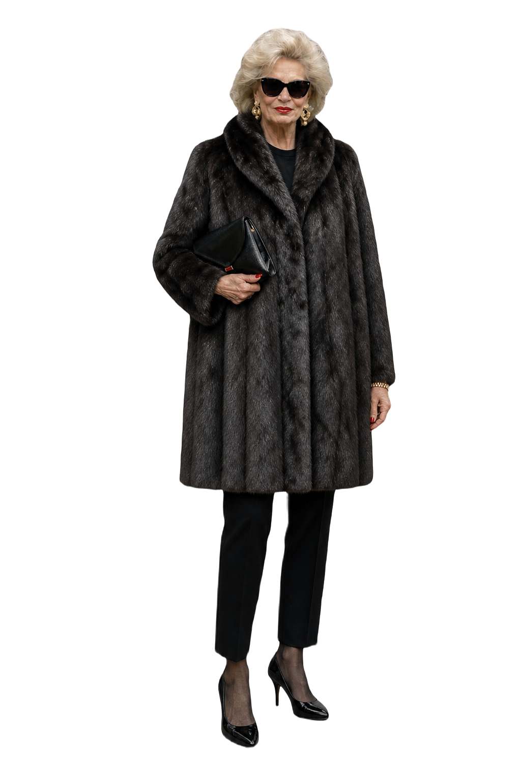 1980s Dark Brown Fur Coat - Model