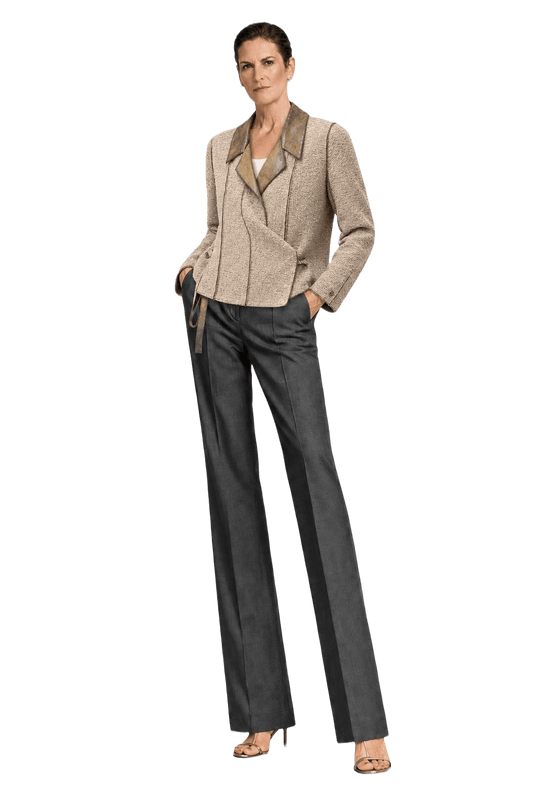 1990s Beige Wool Blend Blazer - Model