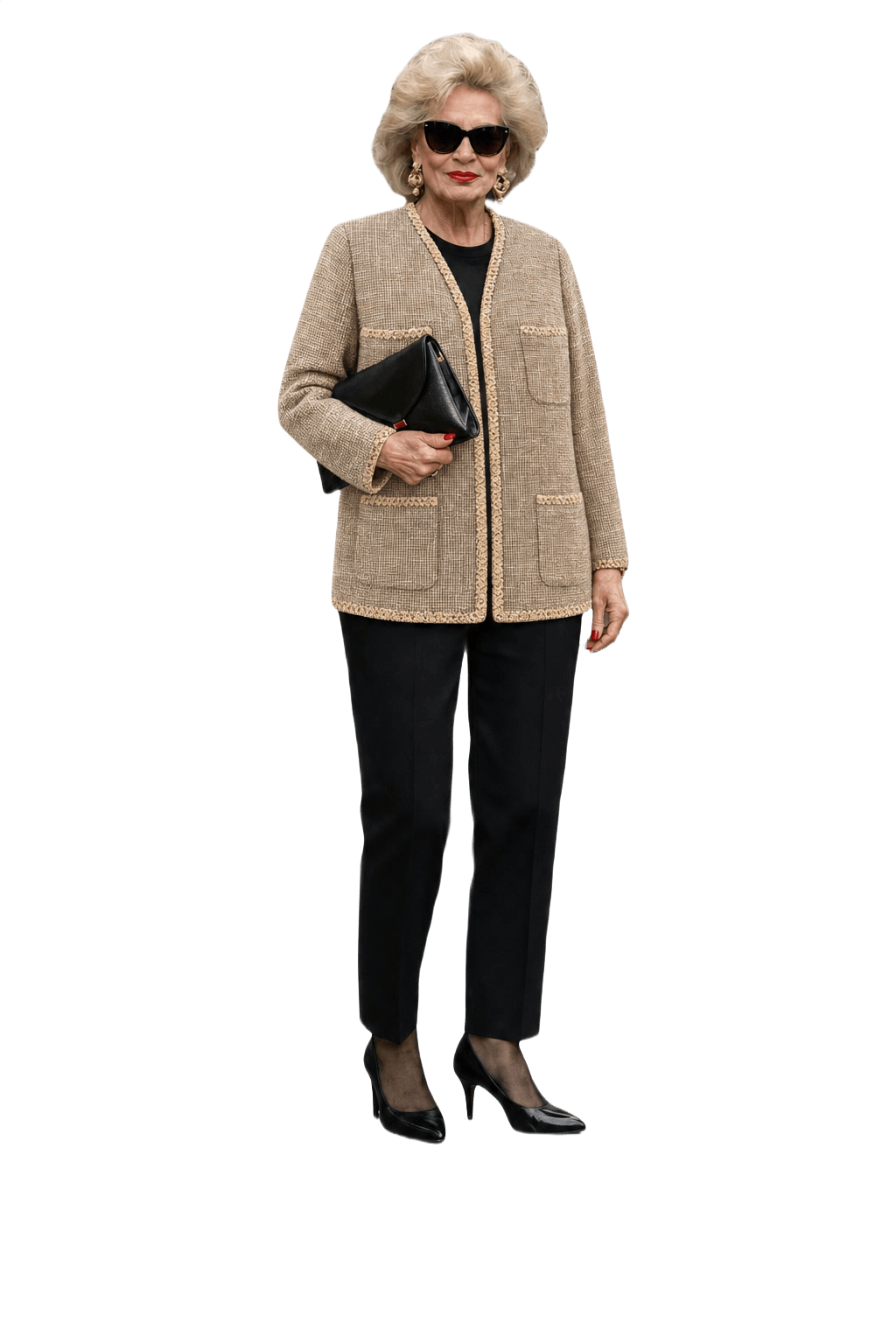 1980s Beige Linen Cotton Blend Jacket - Model