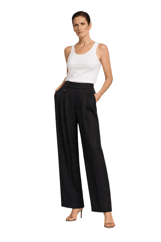 1990s Black Polyester Trousers - Model
